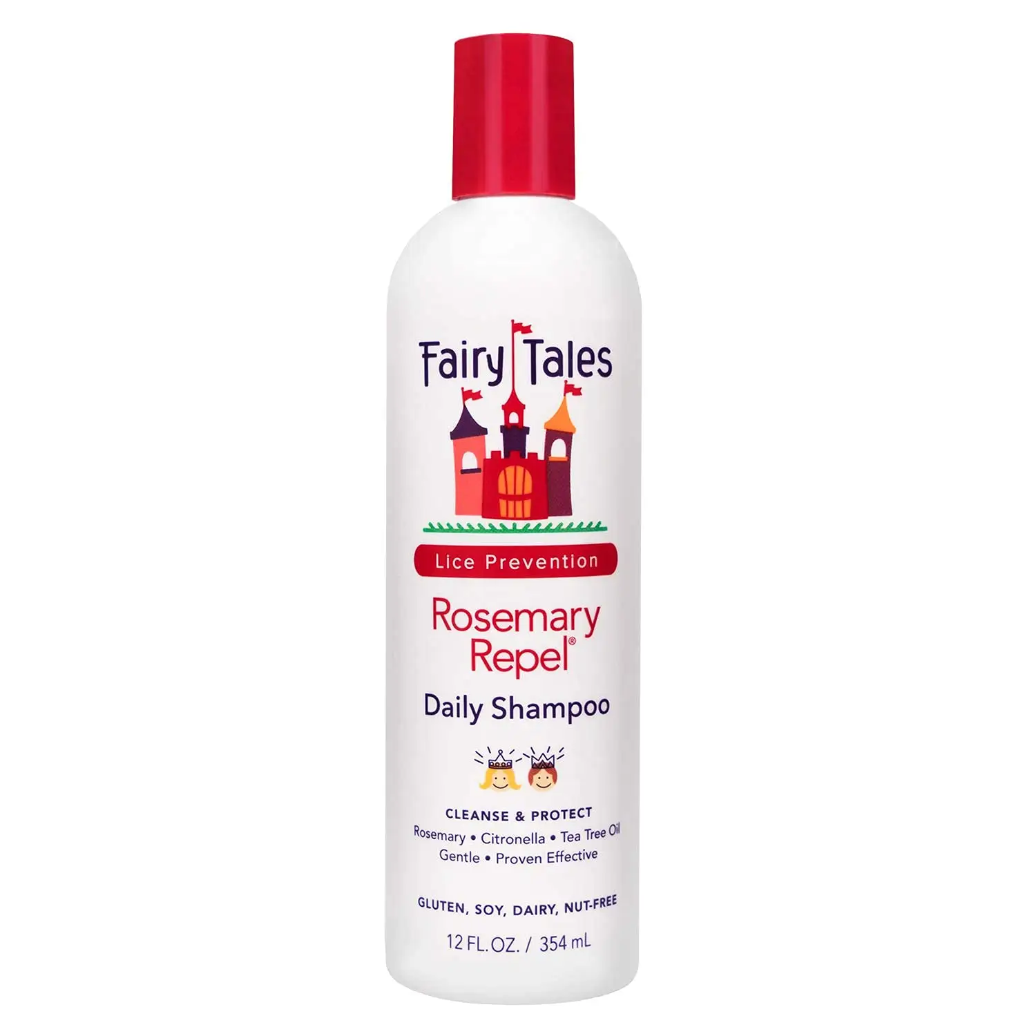 Fairy Tales rosmarino Repel Lice Shampoo- Daily Kids Shampoo per la prevenzione dei pidocchi, 12 Fl. Oz