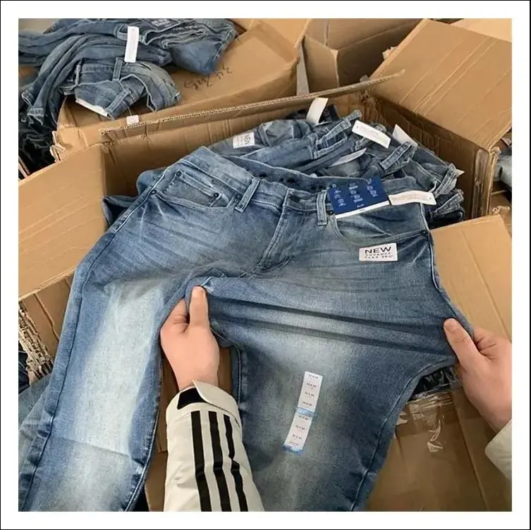 Jeans Denim Pria, Jeans Skinny Robek, Banyak Cuci Gudang