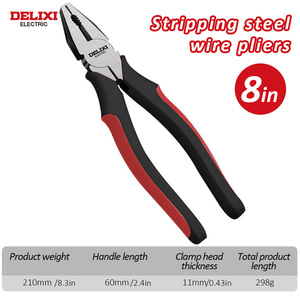 <strong>Delixi</strong> Multifunctional Electrician Pliers Universal CRV Steel Wire <strong>Cutters</strong> High Quality Hardware Tools for Wire Work OEM - Product Image 2