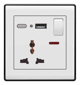 13A tradizionale Usb + presa di tipo C 250V universale multi-funzionale interruttore di alimentazione e presa
