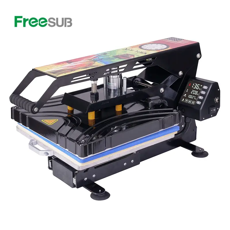 Freesub nouveautés 38*38 machines de presse à chaud pour t-shirts machine d'impression à transfert de chaleur pour t-shirts à ouverture automatique