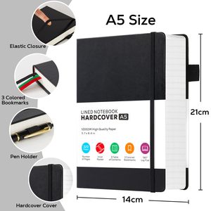 <strong>Notebook</strong> A5 Lined Leather Diary Hardcover 320 <strong>Pages</strong> Thick Diary Adult Work Writing Notes Study Travel <strong>Notebook</strong> - Product Image 2
