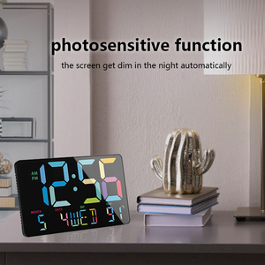 Sveglia digitale RGB con Display dinamico a LED colorato con grande numero - Product Image 3