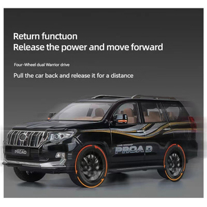 1:18 araba modeli Toyota Prado alaşım araba modeli simülasyon arabalar ses ve işık koleksiyonu metal oyuncak modeli SUV araç kapıları açık - Product Image 3