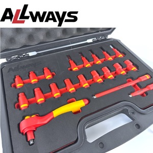 AllwaysTools Professional 20pcs 1/4 Reversible Ratchet Wrench Set VDE Insulated Tools Set with 1 Year Warranty OEM Supported - Product Image 2