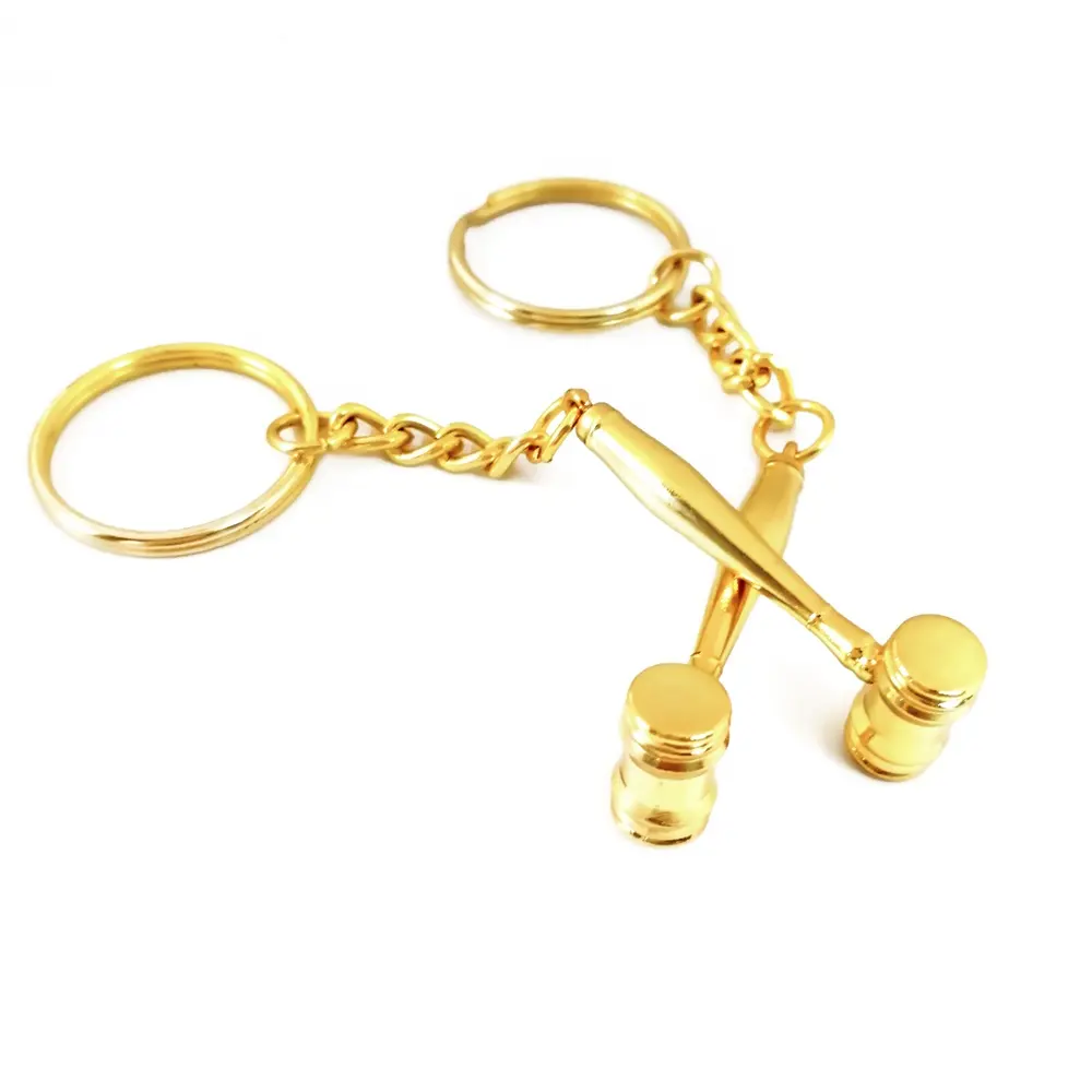 Gantungan kunci gantungan kunci bentuk palu, gantungan kunci suvenir pribadi 3D harga grosir