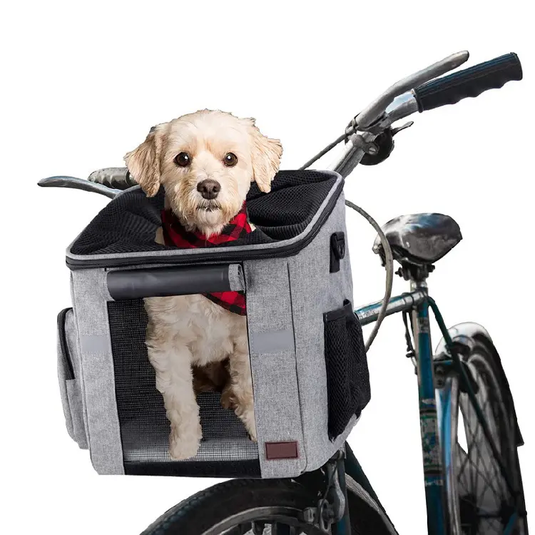 Bolsa transportadora para perros personalizada al por mayor, bolsa para gatos, bolsa para mascotas de bicicleta para animales pequeños