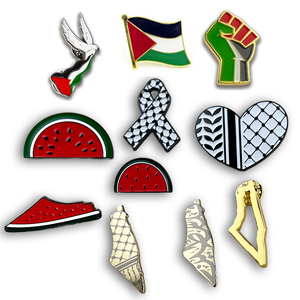 Tùy chỉnh quốc gia gaza palestinian trang trí Huy hiệu thêu Vòng đeo tay ve áo men palestine Quà Tặng palestine cờ pin - Product Image 1