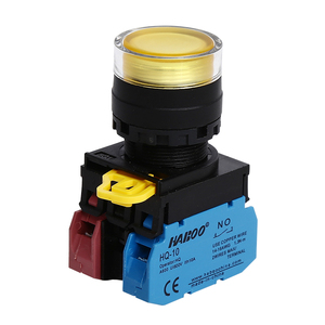 22mm Druckknopf schalter Kurze Stifte Verriegelung Verriegelung Selbst zurücksetzen Momentan 1NO LED Rot Blau Gelb Grün Weiß