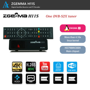 Receptor de satélite DVB S2X Enigma2 Linux OS procesador ARM con CPU de cuatro núcleos de 1500MHz compatible con 4K- 2160P ZGEMMA H11S - Product Image 2