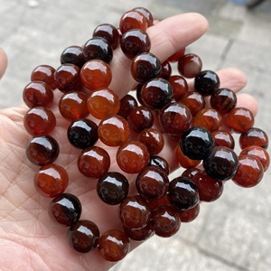 Rüya 6mm 8mm 10mm 12mm doğal kırmızı akik yuvarlak boncuk bilezik motivasyon cesaret ve bütünlük için - Product Image 5