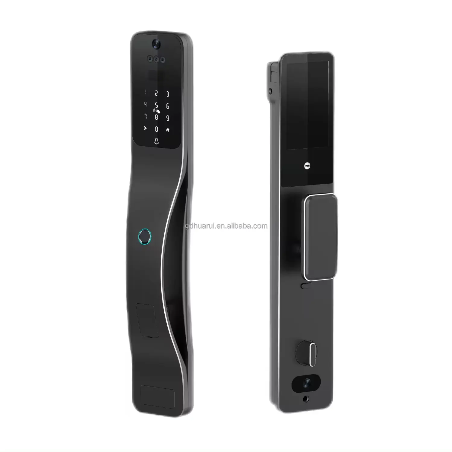 2024 último reconocimiento facial biométrico 3D tuya inteligente WiFi video intercomunicador cámara de huellas dactilares modelo cerradura de puerta electrónica inteligente