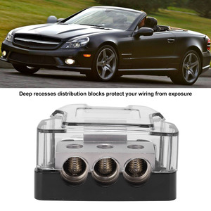 Bloque de distribución de energía de 3 vías, distribuidor de tierra, divisor de Audio, calibre 0 en calibre 4, salida Universal para coche - Product Image 3