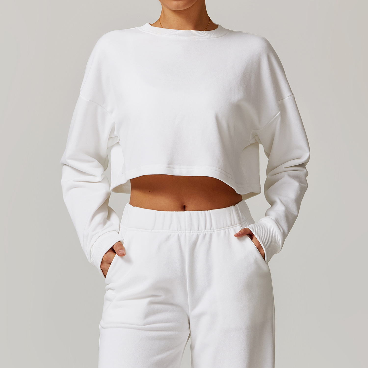 long sleeves white