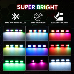 Underglow Phone App and Wireless Remote Control 4/<strong>6</strong>/8/12 Pods RGBW Color <strong>Led</strong> Rock Light <strong>Kit</strong> - Product Image 4