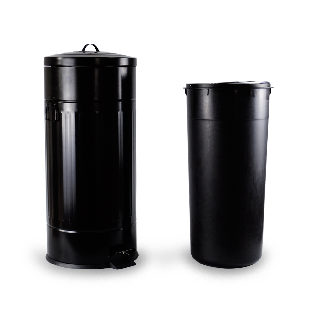 Hot Sales Bathroom Roman Cover Trash Can Stainless Steel Soft Close Pedal Waste Bins Embossed Design Bathroom Trash Bins