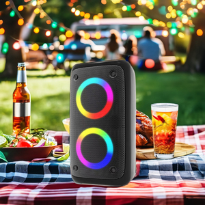 Dual 3 Inch BT Full Range Wireless Outdoor <strong>Speaker</strong> 10W Portable Microphones Parties <strong>Computer</strong> <strong>Use</strong> LED Communication Mini Design - Product Image 2