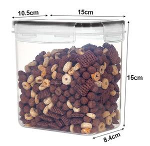 Contenedores de almacenamiento de alimentos para cocina, contenedores apilables de plástico sin BPA, con tapas, regalo, 8 Uds. - Product Image 4