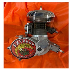 Motor de gasolina de 2 tiempos plateado con material de aleación de aluminio de válvulas superiores