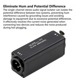MAXIMON Mini Isolator Single 6.35 XLR Channel <strong>Audio</strong> Isolator Balanced Signal Isolation Converter - Product Image 2