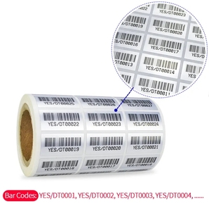 Kunden spezifische wasserdichte variable Daten Druck kleber Aufkleber Aufeinander folgende Seriennummer QR-Code Barcode auf Papiere ti ketten