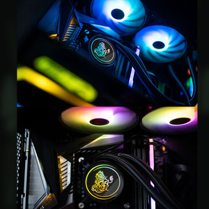 Computer Desktop CPU radiatore ARGB 120cm ventola di raffreddamento dissipatore di calore del Computer scatola RGB QL120 PC supporto in alluminio 12W - Product Image 2