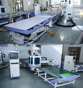 Auto Nest Cabinet Produktions linie Atc Wood Cnc Router für Möbel mit Lade-und Entlade plattform - Product Image 5