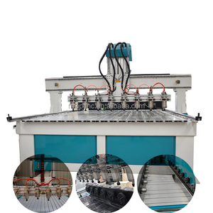<strong>Multi</strong>-Spindle <strong>CNC</strong> <strong>Router</strong> Machine <strong>Rotary</strong> Axis for Carving Relief Patterns Cylindrical Quantity Production Motor Pump Gear - Product Image 2