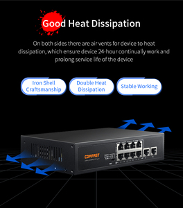 COMFAST 8 port yönetilmeyen 10/100M ağ Ethernet 48V POE anahtarı 2 Uplink portu ile CF-SF181P - Product Image 5
