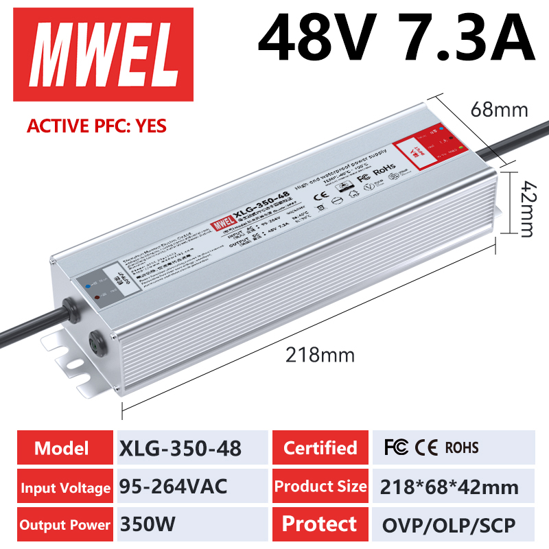 Xlg-350-48-48v73a พร้อมฟังก์ชัน PFC