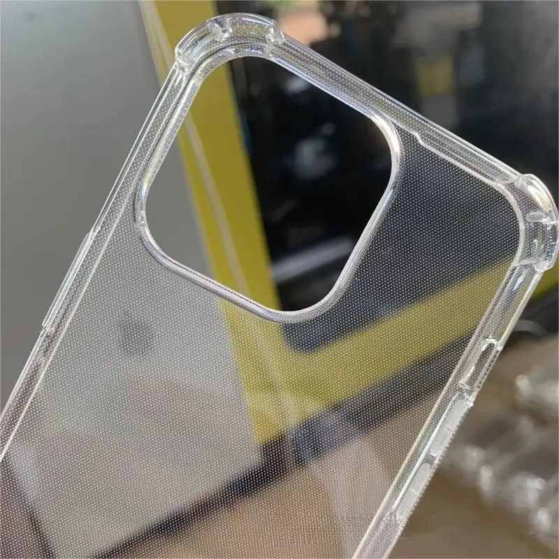 Casing ponsel transparan Iphone, casing ponsel kustom kantung udara transparan PC tahan jatuh untuk Iphone 16 15 14 13 12 11 Pro Max