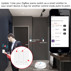 DIY Wireless Zigbee 4 Gang Scenario Battery Powered Button Light <strong>Program</strong> Tuya Smart Life Remote Switch Wifi Scene Switch - Product Image 2