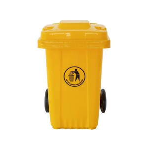 Contenedor de basura de plástico de gran tamaño de 100l, cubo de basura de reciclaje con 2 ruedas, cubo de basura de reciclaje - Product Image 5