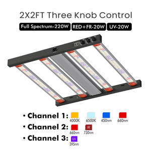 ไฟเรืองแสง LED 220W แบบเต็มสเปกตรัม + 20W ชิป UV สีแดงและสีแดงเข้ม + 20W สำหรับคนขับรถไฟ LED ปลูกต้นไม้ - Product Image 2