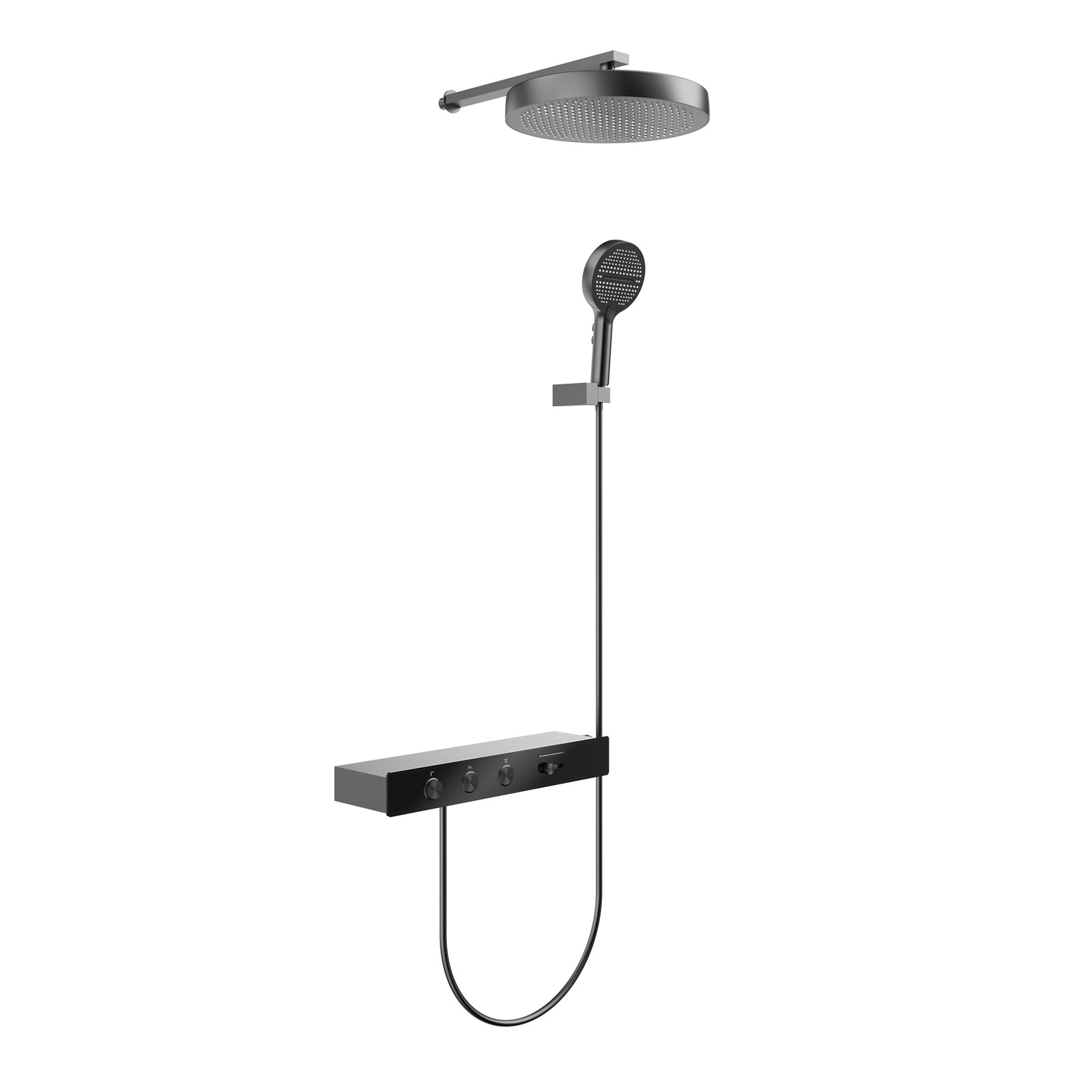 Gunmetal Gray Concealed Thermostatic