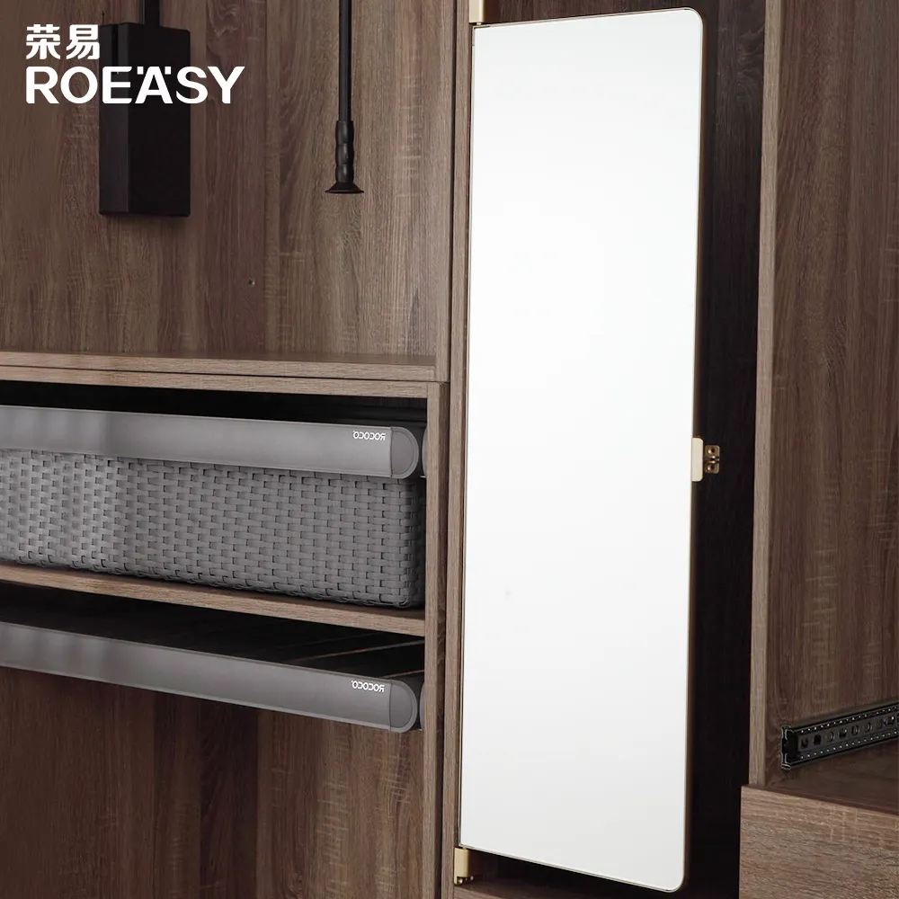 ROEASY, gran oferta, armarios, espejo, espejo completo, armario, dormitorio, extraíble, vestidor deslizante, espejo pivotante