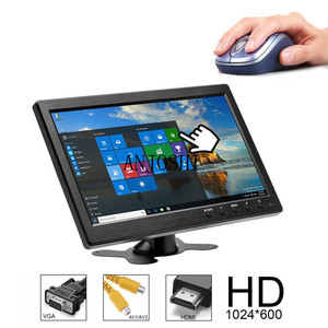 Monitor HD de 10,1 pulgadas para Mini TV, reproductor de vídeo TFT LCD para cámara de respaldo, sistema de seguridad para el hogar con altavoz BNC/AVI/VGA/HD y MI - Product Image 2