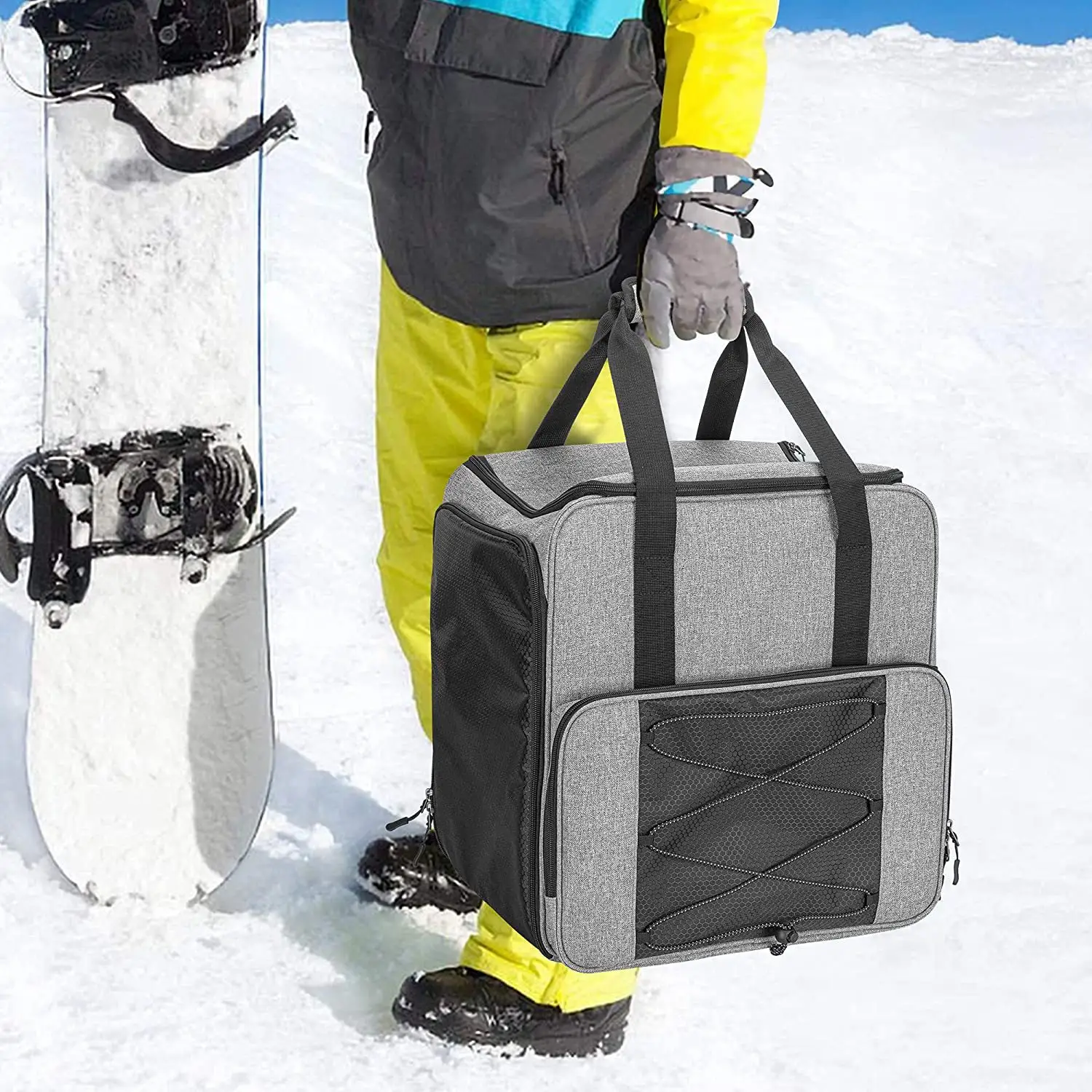 Bolsa de esquí de alto rendimiento, 1 par de bolsas para Skis y botas de esquí para caminar, zapatos y casco