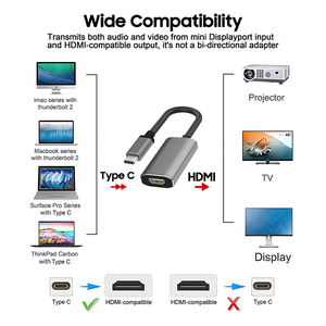 适用于苹果笔记本电脑专业三星的USB C至高清多媒体适配器4k C型至高清多媒体母电缆 - Product Image 5