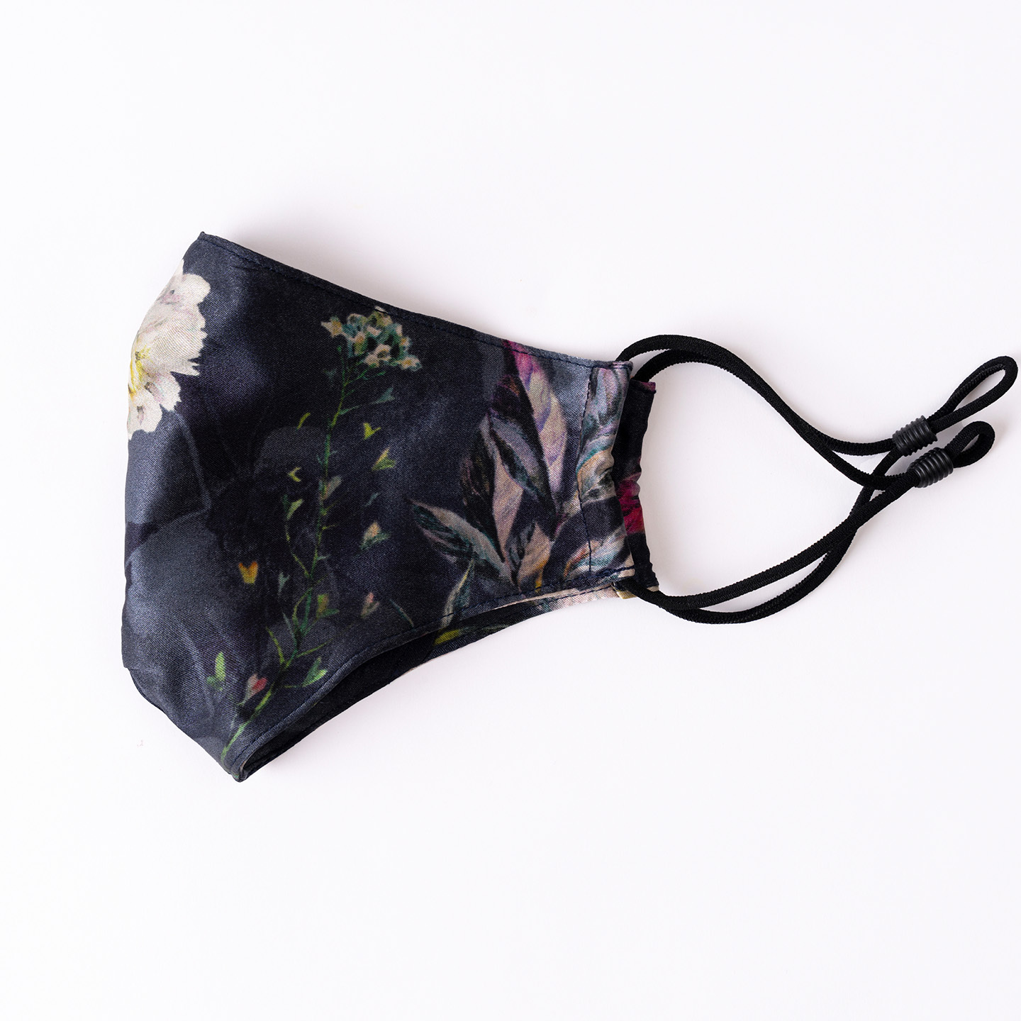 flower color Pure silk face mask