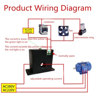 1 pz M3050 M3056 M3060 0.3A 240V AC/DC AC modulo di allarme rilevamento corrente trasformatore controllo sensore interruttore di rilevamento corrente - Product Image 6