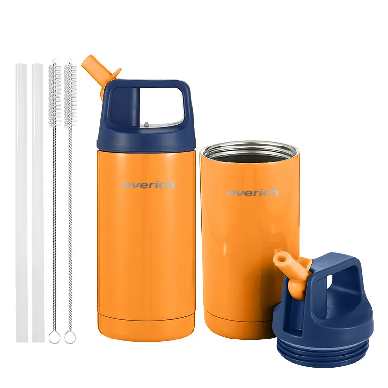 Everich individualisierte 12oz Doppelwand-Edelstahl-Thermosflasche mit spezieller Auslaufkappe für Kinder