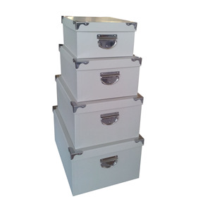 Scatole di cartone classiche con coperchi rettangolo annidato 4 pz set regalo - Product Image 2