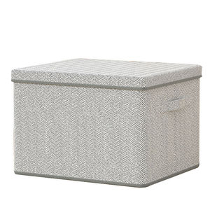 带盖装饰可折叠无纺布容器Japandi风格功能设计的大型储物盒 - Product Image 5