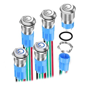 Waterproof Metal on Off <strong>Switch</strong> <strong>Push</strong> <strong>Button</strong> 10Mm 12Mm 16Mm 22Mm Ip67 Led Custom Symbol 19Mm <strong>Push</strong> <strong>Button</strong> <strong>Switches</strong> Rgb With Light - Product Image 1