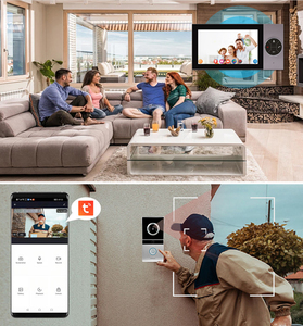 Timbre de pantalla Ahd de 7 pulgadas, sistemas de intercomunicación de puerta con cable de 4 cables con cámara, intercomunicador de vídeo Tuya, Panel de vídeo de llamada de puerta impermeable - Product Image 4
