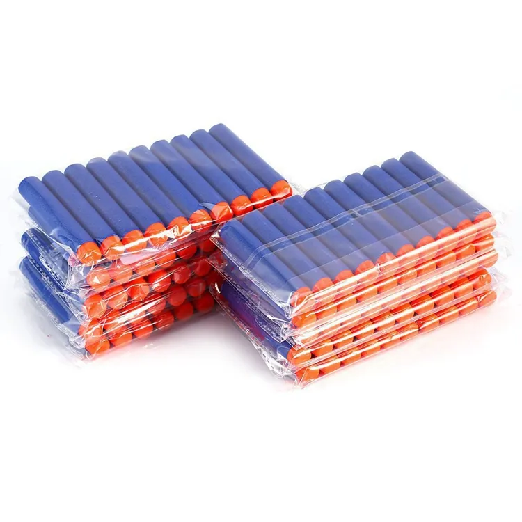 100PCS/Pack 7.2cm EVA Soft Bullets For Outdoor Toy Darts 200PCS Refill Pack Bullets for Blasters Toy Gun