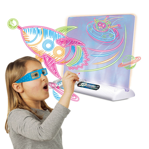 3Dメガネをかけた子供向けのマジック3D LCDグロードローイングライティングボードタブレット - Product Image 1
