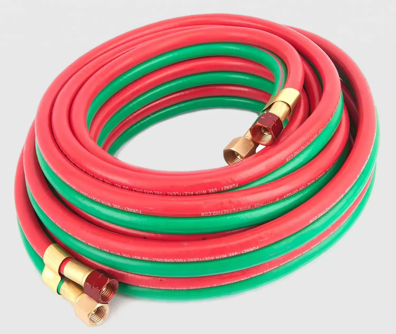 Manguera doble de acetileno de oxígeno trenzado de fibra Flexible de peso ligero Conducto de plástico corrugado tubo de manguera de soldadura doble de PVC 20 bar