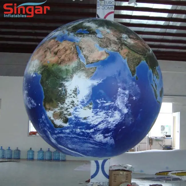 2M PVC Air Sealed Inflatable Trái Đất Quả Cầu Quảng Cáo Balloon